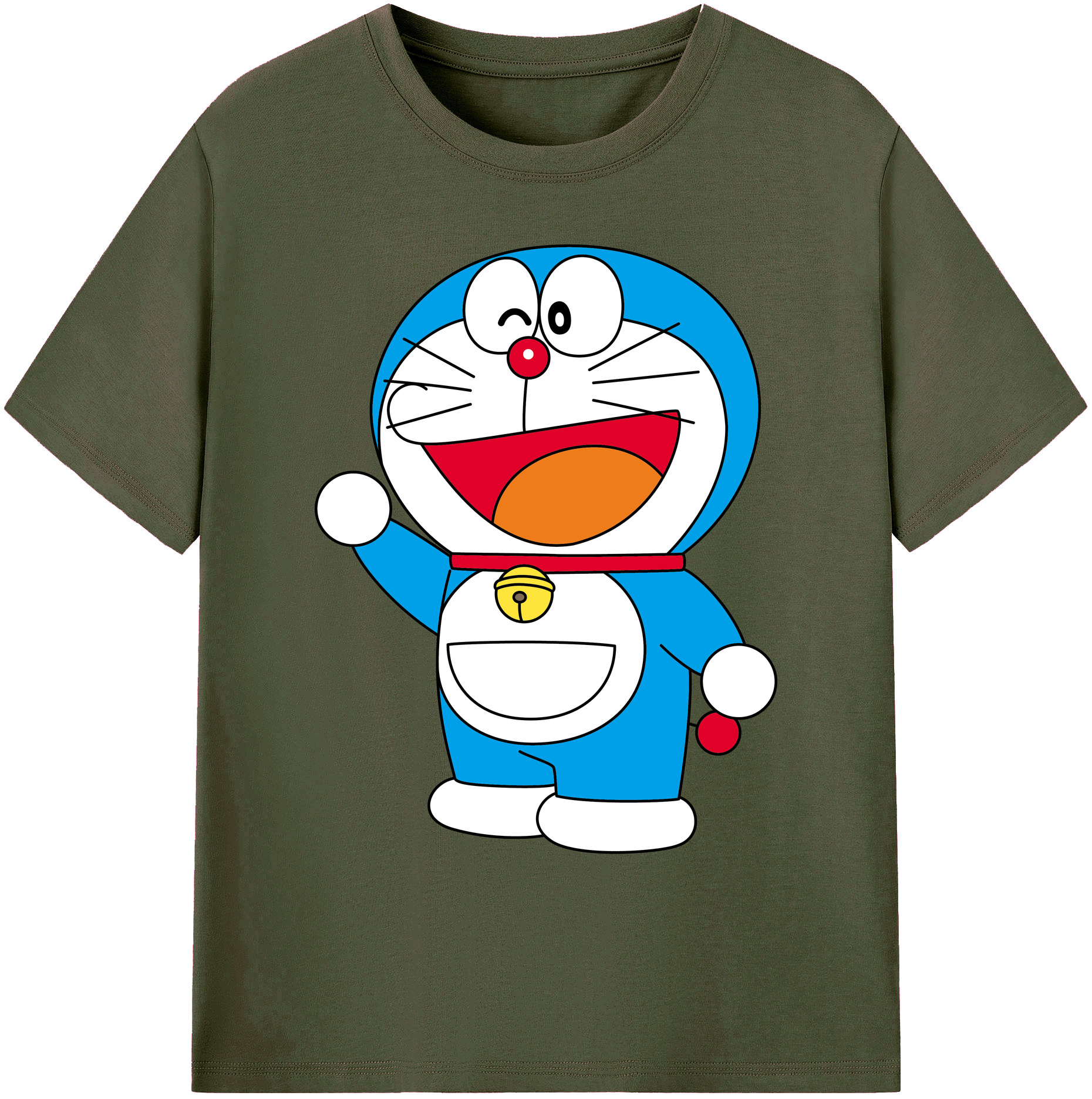 （画像用） ドラえもん Doraemon 綿100％ メンズ半袖Tシャツ｜肌触りやわらか＆通気性